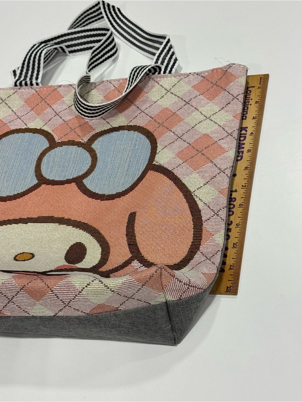 ❗️Kawaii❗️My Melody Tote Bag with Stripe Handle - Picture 6 of 6